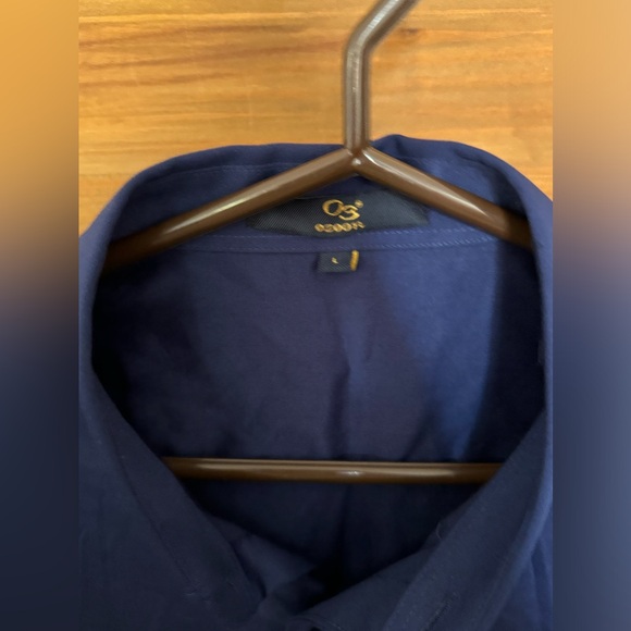 NEW O3 zoom from London Shirt Men's Button Up Long Sleeve blue Size : L - Picture 2 of 9
